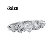 DESIGNICE Women'S Jewelry Cool Moissanite Unique Cute Rings Size 8