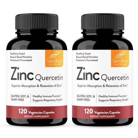 Sandhu s Zinc Quercetin 120 Vegetarian Capsules - 2 Pack