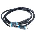 thumbnail image 3 of BlueDiamond Braided HDMI 4K Cable - Ultra HD, 18Gbps, Dynamic HDR, HDMI 2.0, 4@60Hz, Male to Male - Black and Blue, 3 of 5