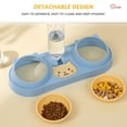 thumbnail image 4 of Double Dog Cat Bowls With Water Dispenser Tilted Cat Food Dishes For Indoor Pet, 4 of 5