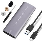 Shisuyan Disque dur externe portable de type double protocole-C 3.1 Petit Mobile Solid State Drive avec câble de date