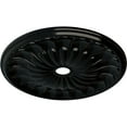 thumbnail image 3 of 31 5/8"OD x 3 5/8"ID x 1 7/8"P Gorleen Ceiling Medallion (Fits Canopies up to 3 5/8"), Hand-Painted Black Pearl, 3 of 7