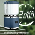 thumbnail image 6 of Portable LED Camping Light USB Rechargeable 2000mAh Battery Type-C Fast Charging with Hanging Hook, 360掳 Illumination Mini Ambient Tent Lamp for Hiking Outdoor Activities, White Blue Green Colors, 6 of 8