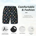 thumbnail image 3 of Yiaed Fast Food Print Mens Swim Trunks Bathing Suit Compression Liner Beach Swim Shorts Swimwear Quick Dry Zipper Pocket No-Chafing Board Short-XX-Large, 3 of 6