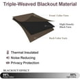 thumbnail image 7 of MDS Blackout Curtains for Living Room and Bedroom Thermal Insulated Grommet Room Darkening Draperies 2 Panels (Mocha 52x63), 7 of 7