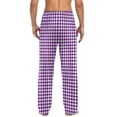 thumbnail image 5 of Chbgutlmr Pajamas Pants for Women Drawstring Elastic Waisted Loose Comfy Sleepwear Plaid Lounge Pants, 5 of 6