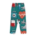 thumbnail image 3 of Lsque Medical Elements Print Women's Pajama Pants, Lounge Pant - Comfortable Home Wear,Elastic Waistband, Stylish Design-Small, 3 of 9