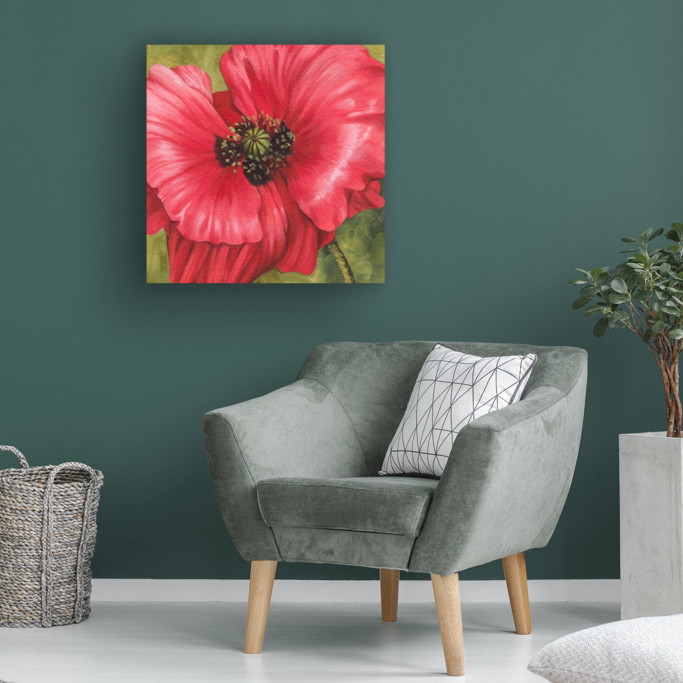 Trademark Fine Art Grace Popp Vivid Poppy II Canvas Wall Art