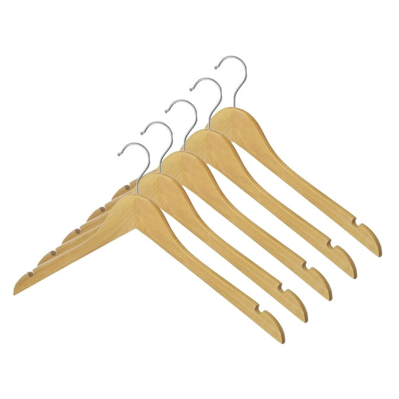 Whitmor Cintres en Bois Naturel pour Robes Ou Chemises (Ensemble de 5)
