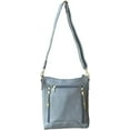thumbnail image 6 of CCWBAGS Genuine Leather Cross Body Carry Purse, Grey, 6 of 6
