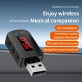 thumbnail image 2 of Coche Bluetooth 5.4 Adaptador FM Transmisor USB Receptor Llamada Manos Auto Pantalla LED Audio Música Receptor Inalámbrico, 2 of 5