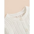 thumbnail image 3 of Kmbangi Cardigan Tricoté pour Bébé Fille 0-3T, Mignon à Manches Longues Col Rond Couleur Unie Pull Boutonné, 3 of 8
