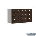 thumbnail image 1 of Salsbury Industries 19038-15ZRC Cell Phone Storage Locker - 3 Door High Unit (8 Inch Deep Compartments) - 15 A Doors - Bronze - Recessed Mounted - Resettable Combination Locks, 1 of 4