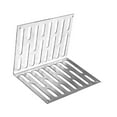 thumbnail image 4 of Drenaje de piso de esquina de pared Drenaje de pared lateral Rejilla de filtro de a prueba de óxido Estructura de ángulo recto Antiobstrucción Acero 125 cm x 11 cm x 11 cm, 4 of 8