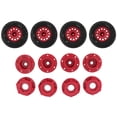 thumbnail image 2 of RC Tires, 1:10 Short Truck Tires Plastic Rubber  for 1:10 RC Red, 2 of 8