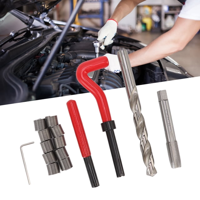 Thread Repair Kit High Strength Threaded Insert Kit for Repairing Damaged Threads Ideal for Automotive Applications