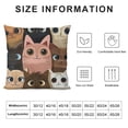thumbnail image 5 of SHANXI Cute Cats Throw Pillow Covers Decorative Square Cushion Cases for Home Sofa Bedroom Livingroom 22x22in, 5 of 5