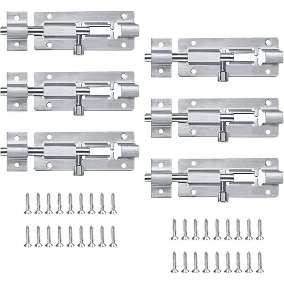 Zshan Door Latch, 6 Pieces Bedroom Door Latch, Sliding Latch, Door Latch Latch, Latch Latch, Sliding Door Latch Lock