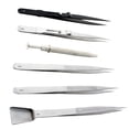 thumbnail image 2 of Diamond Handling Tweezers Set 6 Pcs Multi Shape Jewelry Gemstone Pick Up Tool, 2 of 4