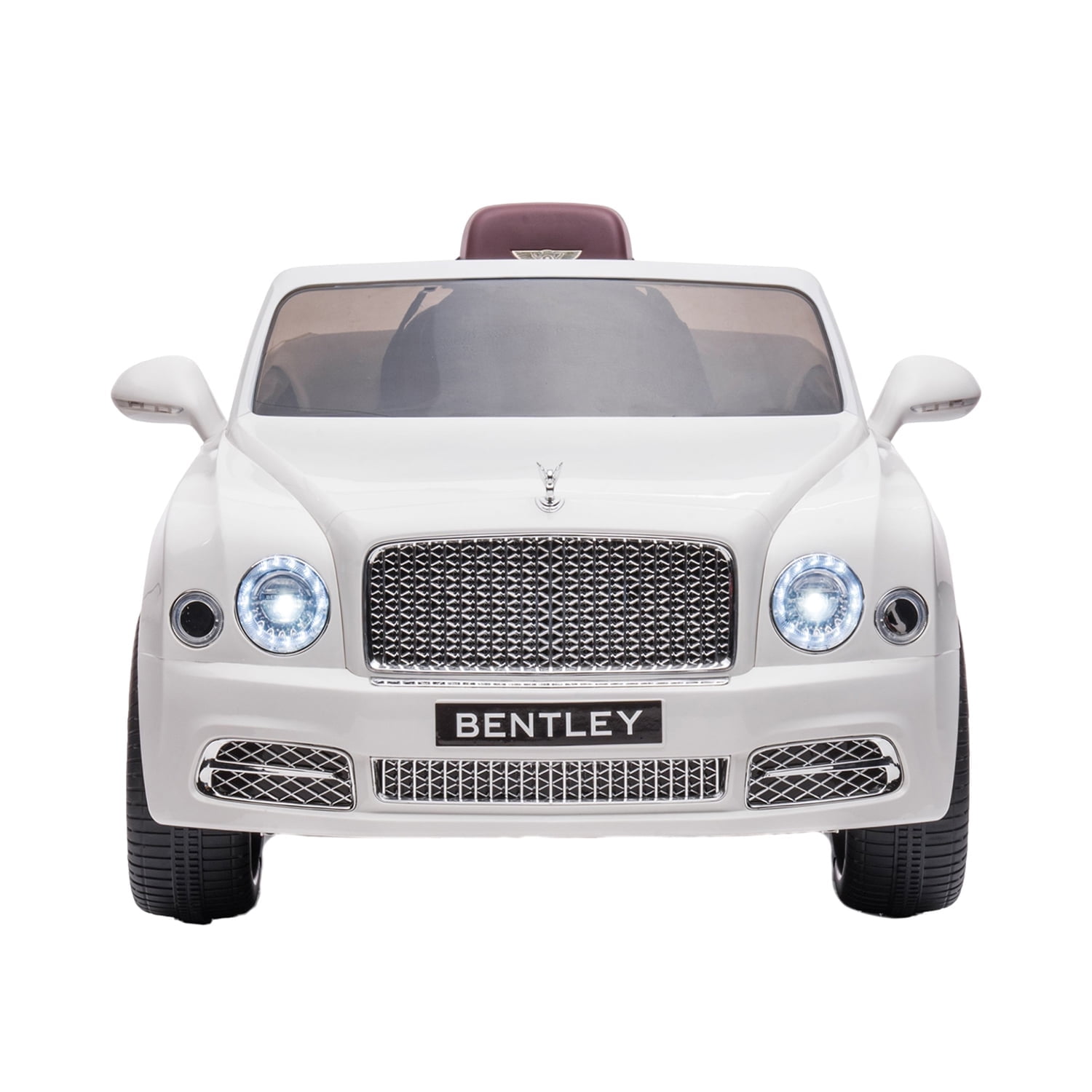 CIPACHO 12 V Electric Kid Ride On Car, Bentley Mulsanne Licensed Cars for Kids, Powered 4 Wheels Motorized Vehicles Children Toys, 2 Speeds, White CIPACHO 12 V Electric Kid Ride On Car, Bentley Mulsanne Licensed Cars for Kids, Powered 4 Wheels Motorized Vehicles Children Toys, 2 Speeds, White