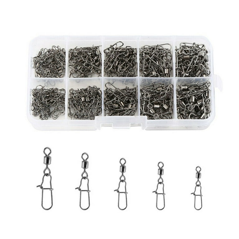 210PCS Barrel Snap Swivel Fishing Accessories, Premium Fishing Gear  Equipment with Ball Bearing Swivels Snaps Connector for Quick Connect  Fishing Lures 