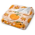 thumbnail image 6 of Pumpkin and Autumn Maple Falling Leaves Throw Blanket Super Soft Lightweight Fall Leaf Thanksgiving Day Flannel Blanket for Sofa Couch Bed,Ultra Warm Cozy Blankets for All Seasons 50"X40", 6 of 6