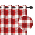 thumbnail image 4 of 2 Panels Buffalo Check Blackout Curtains for Bedroom,Red White Plaid Grommet Window Drapes for Living Room,52x96 Inch, 4 of 6