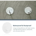 thumbnail image 3 of Adhesive Hooks Heavy Duty Waterproof in Shower Hooks for Hanging Loofah, Towels, Clothes for Bathroom Removable Adhesive Wall Hooks Door Hook Stainless Steel Stick on Hooks 4 Pcs (White), 3 of 14