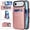 Rosegold, variant on Allytechgroup Back Flip Wallet Case for iPhone Air with 5 Card Holder, Lightweight Luxury PU Leather Kickstand Magnetic Buckle Shockproof Anti-Scratch Protective Case for Women Men, Darkblue
