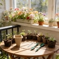 thumbnail image 4 of Biodegradable Paper Pulp Starter Tray Kit, Complete Seed Germination Set With Mini Gardening Tools, for Indoor Herb Planting, Beige, 4 of 7
