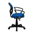 thumbnail image 5 of Flash Furniture Neri Low Back Blue Mesh Swivel Task Office Chair with Curved Square Back and Arms, 5 of 6