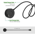 thumbnail image 2 of KOMI Station de Charge Compatible avec Garmin Vivoactive 3/4/4S/Venu/Fenix 7/7S/7X/5/5 Plus/5S/5S Plus/5X/5X Plus/6/6S/6X/6 Pro/6S Pro/6X Pro/Forerunner 745/Instinct, Station de Charge à Synchronisation de Données USB, Noir, 2 of 5