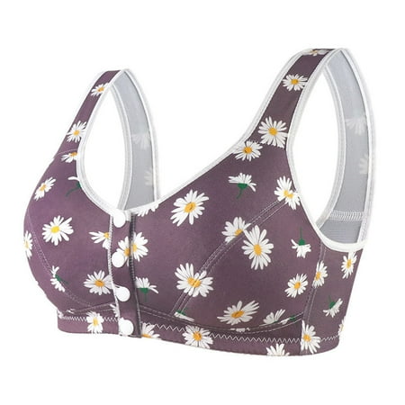 

JGTDBPO Front Button Bra For Women No Underwire Extra-Elastic High Support Soft Cup Everyday Sleep Bra Push Up Front Snaps Bras Front Closure Plus Size Sports Bras For Women Girls