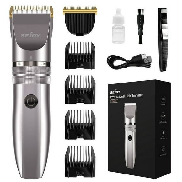 SEJOY Hair Clippers for Men, Cordless Barber Clippers Professional Hair Cutting Kit,Rechargeable Home Haircut，Grooming Set with High-Performance Electric Clippers