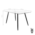 thumbnail image 2 of Set de Comedor Mesa Transparente con vidrio + 4 Sillas Eames blanco, 2 of 8