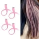 thumbnail image 1 of 4 piezas de pelucas colgantes para teñir las orejas, extensiones de cabello con clip para mujeres, pelucas de pelo liso para uso diario para fiestas y Rosa, 1 of 10