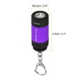 thumbnail image 2 of Linterna de llavero LED recargable mini Uxcell de 2.1" con carga USB morado, 2 of 6