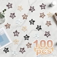 thumbnail image 6 of 100Pcs Coffee-Colored Series Star Snap Hair Clips, Non-Slip Hair Barrettes for Women & Girls, Multi-Color Small Clips for Party, Holiday, Daily Hairstyles, 6 of 6