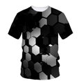 thumbnail image 1 of New Summer Personality Simple Style Men'S T-Shirt 3d Printed Street Trend Creative Fashion Short-Sleeved O Collar All Loose Top, 1 of 5