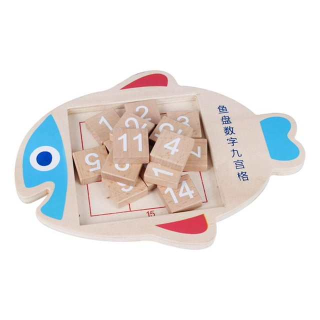 Fish Plate Digital Toys Nine Grid De Rompecabezas Para Juguetes Educativos Para Madera Salvador Juguetes digitales para niños