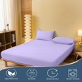 thumbnail image 2 of ABORN 3PC Bedsheet 800 Thread Count 100% Egyptian Cotton 12" Deep Pocket Lilac, RV Short King, 2 of 7