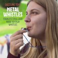 thumbnail image 2 of Colored Metal Whistles - Pack of 12 Call a time-out for fun with these whistles, Stick them in goodie bags, 2 of 7