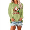 thumbnail image 2 of Qertyioot Chandail en Molleton d'Hiver pour Femmes Imprimé de Noël, Manches Longues Décontracté Col Rond Mode Pull, 2 of 6