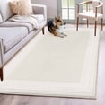 thumbnail image 2 of Cream Greek Key Large Area Rugs for Bedroom Living Room, Soft Non Slip Carpet Bedside Rug, Geometric Greece Ancient Farmhouse Geo Rectangular Floor Cover Kitchen Accent Rug 3'x5' for Office, 2 of 9