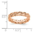 thumbnail image 5 of 925 Sterling Silver Stackable Expressions Pink-plated Carved Ring Size: 7; for Adults and Teens; for Women and Men, 5 of 5