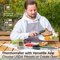 thumbnail image 2 of Deiss PRO Bluetooth Meat Thermometer Wireless - Digital Cooking Thermometer with 2 Probes, Oven Thermometer for Smoker Grill BBQ, Wireless Meat Thermometer for Grilling, Kitchen Food C95, 2 of 3