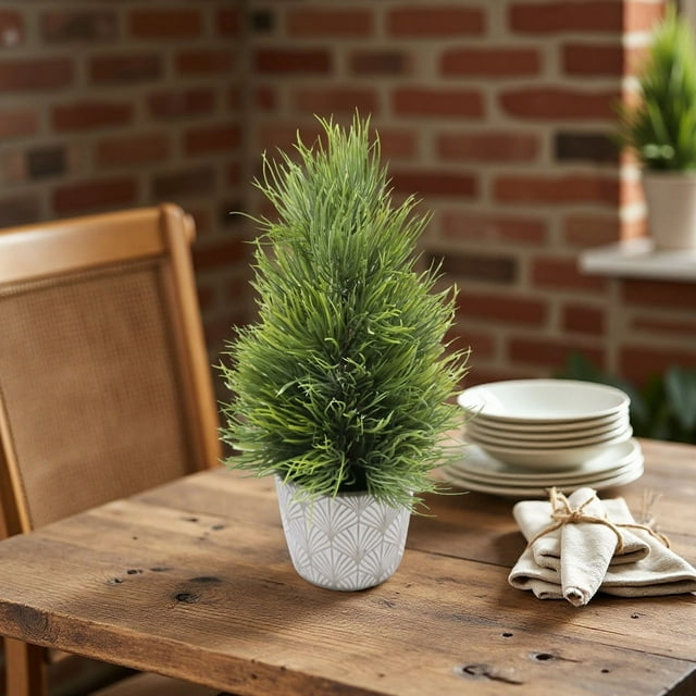 Fridja Sales Simulated Mini Christmas Tree Flower Pot Decoration without Flower Pot