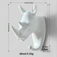 thumbnail image 3 of Dido 3D Animal Head Wall Hanger Resin Coat Hat Hanging Hook Heavy Duty Holder Rack Home Decoration Type 6, 3 of 10