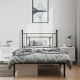 thumbnail image 5 of Pemberly Row Contemporary Powder-Coated Steel Twin Bed Frame in Black, 5 of 12