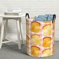 thumbnail image 6 of Fuzoiu Tasty Toasts Print Circular Hamper,Laundry Basket with Handle,Collapsible Laundry,Dirty Clothes Storage Basket,for Bedroom Bathroom Dorm Living Room-Small, 6 of 6